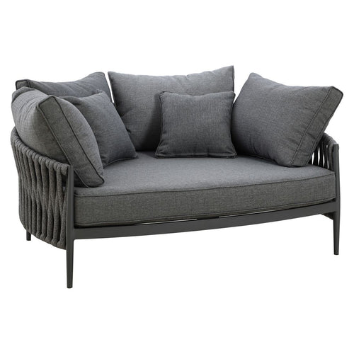 Daybed Lena aluminium tau 164x145 cm antrasitt bakside