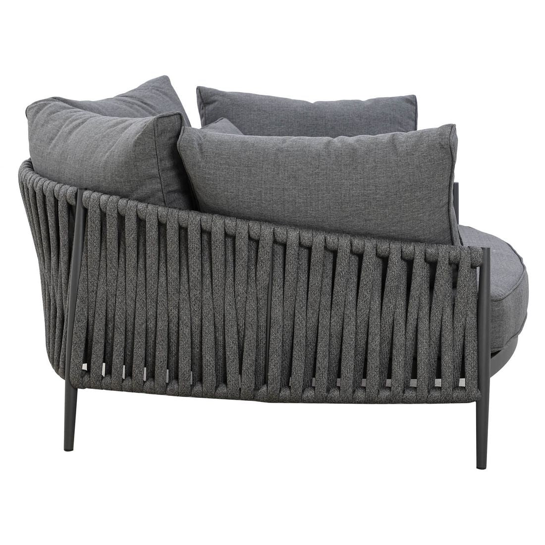 Daybed Lena aluminium tau 164x145 cm antrasitt nærbilde aluminium