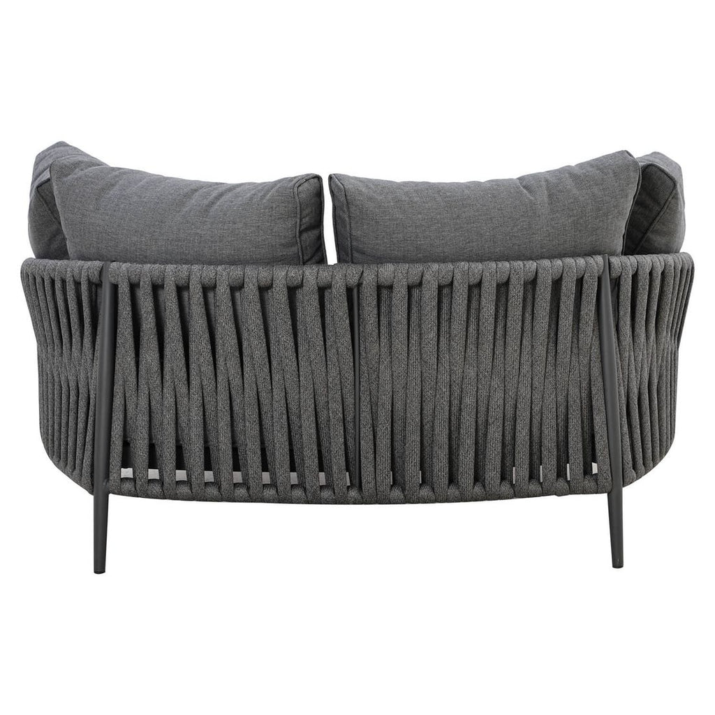 Daybed Lena aluminium tau 164x145 cm antrasitt sideprofil
