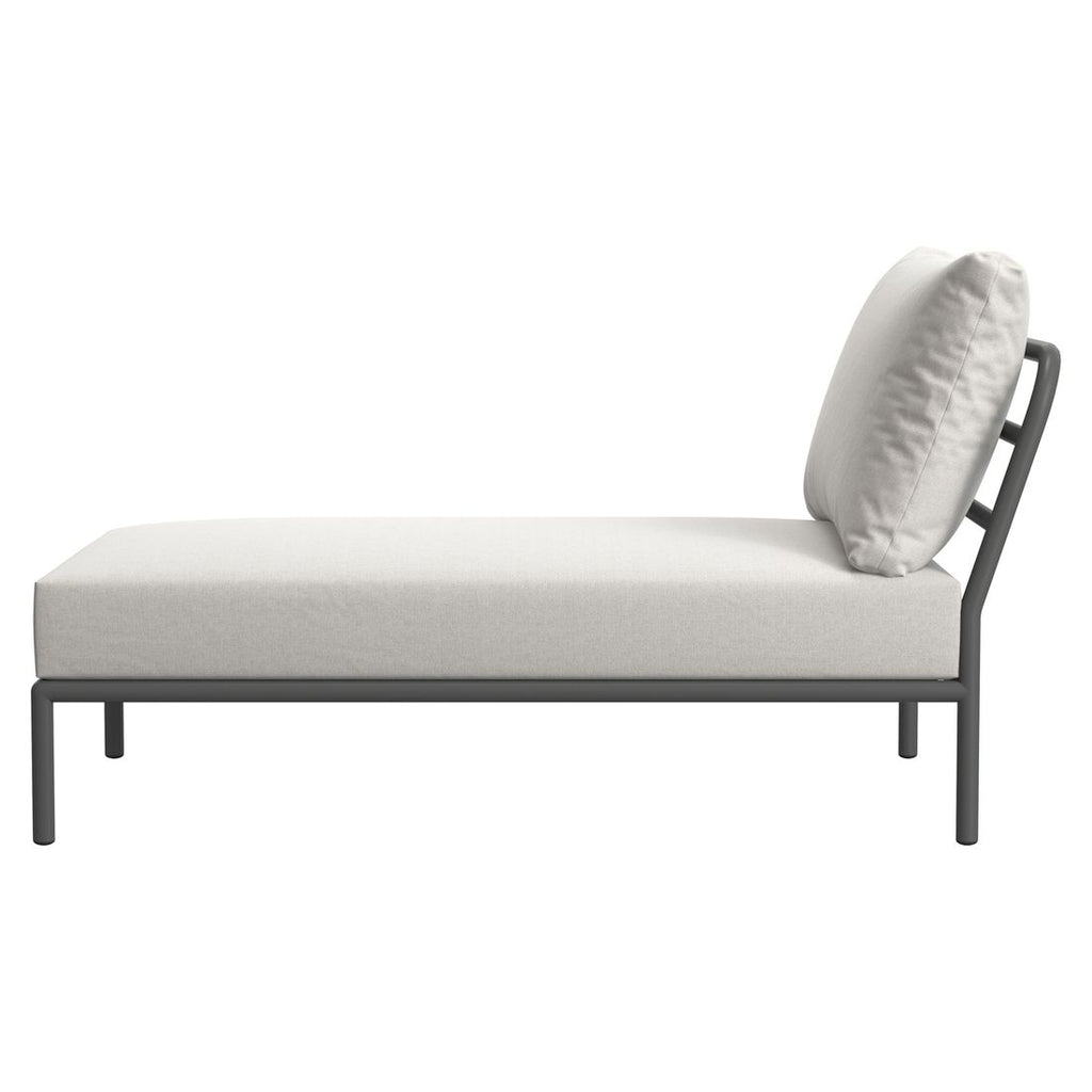 Daybed Level 2 aluminium/Sunbrella 81x139 cm nærbilde av puter