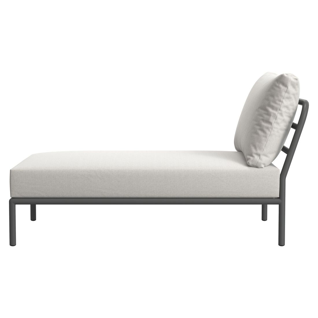 Daybed Level 2 aluminium/Sunbrella 81x139 cm nærbilde av puter
