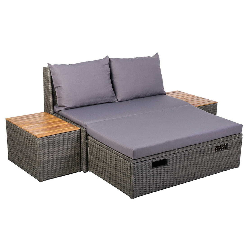 Daybed multifunksjonell aluminium/polyrotting - OUTLIV bakside