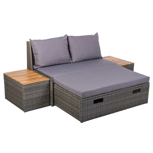 Daybed multifunksjonell aluminium/polyrotting - OUTLIV bakside