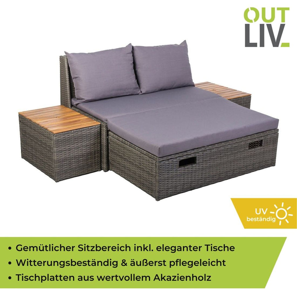 Daybed multifunksjonell aluminium/polyrotting - OUTLIV.