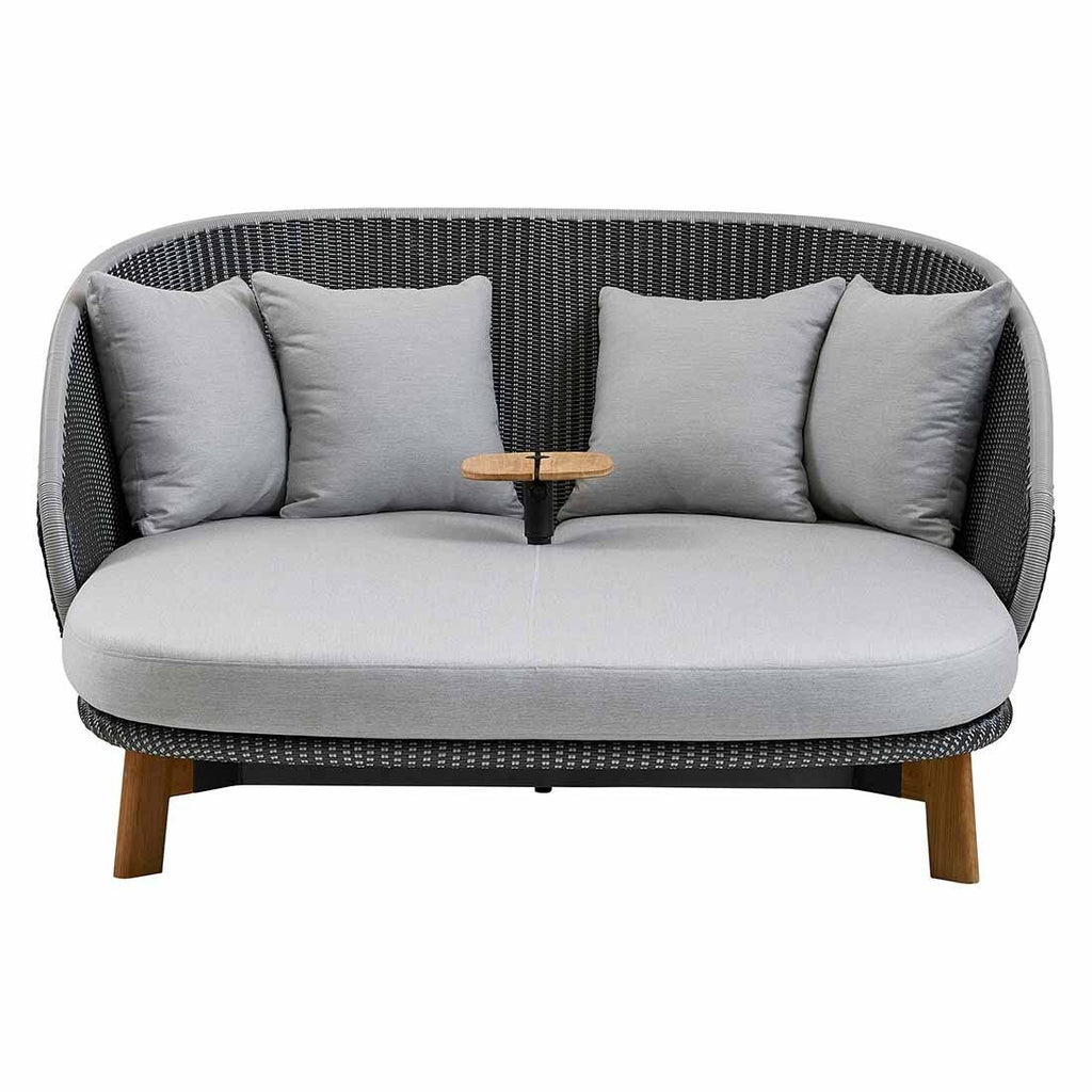 Daybed Peacock teak/aluminium/flettverk med bord - Cane-line