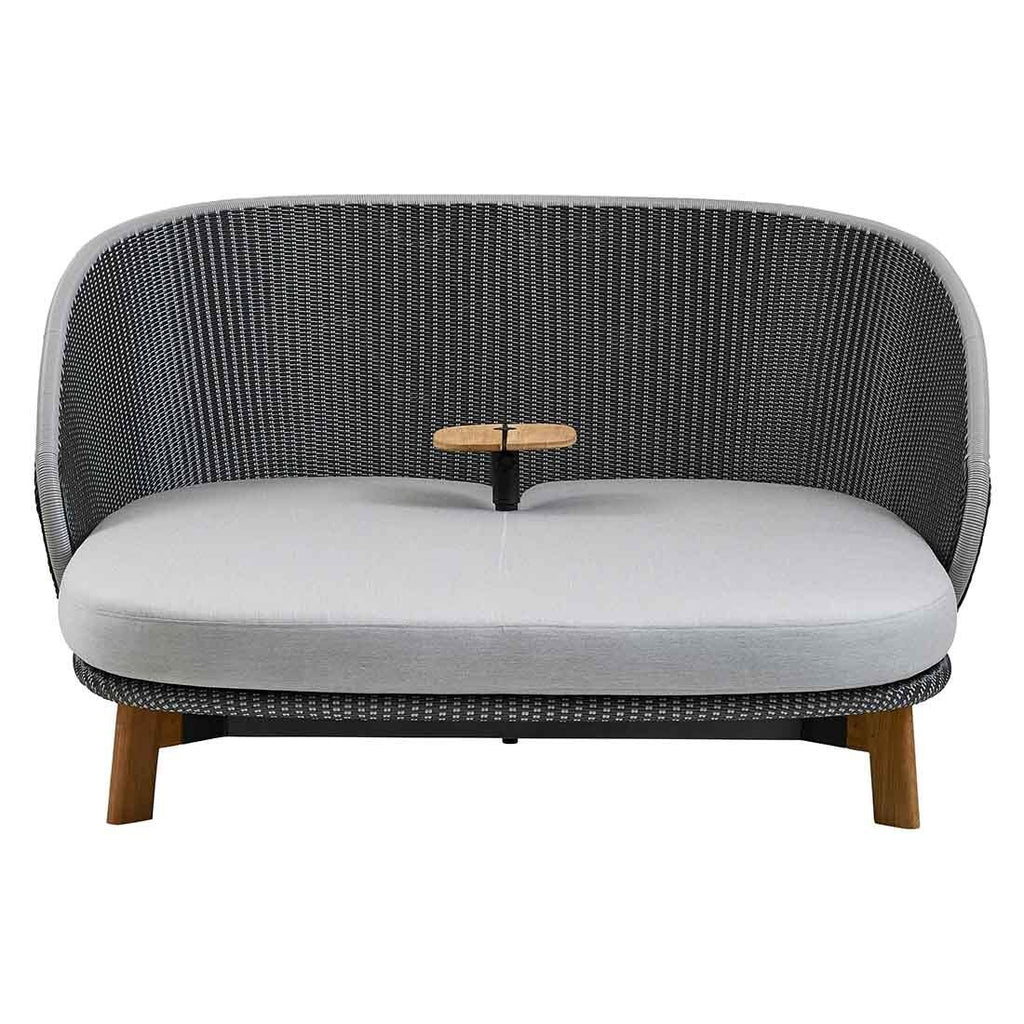 Daybed Peacock teak/aluminium/flettverk med bord - Cane-line