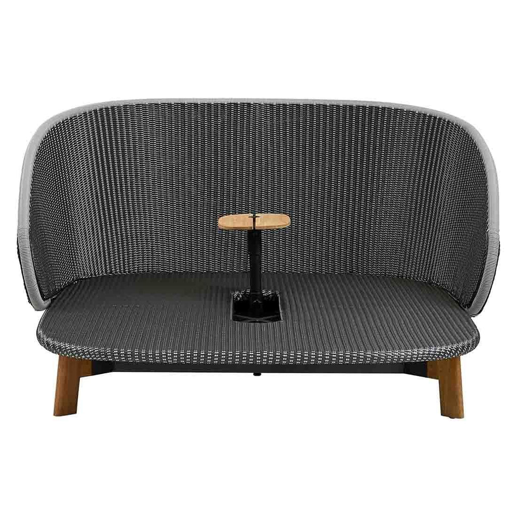 Daybed Peacock teak/aluminium/flettverk med bord - Cane-line