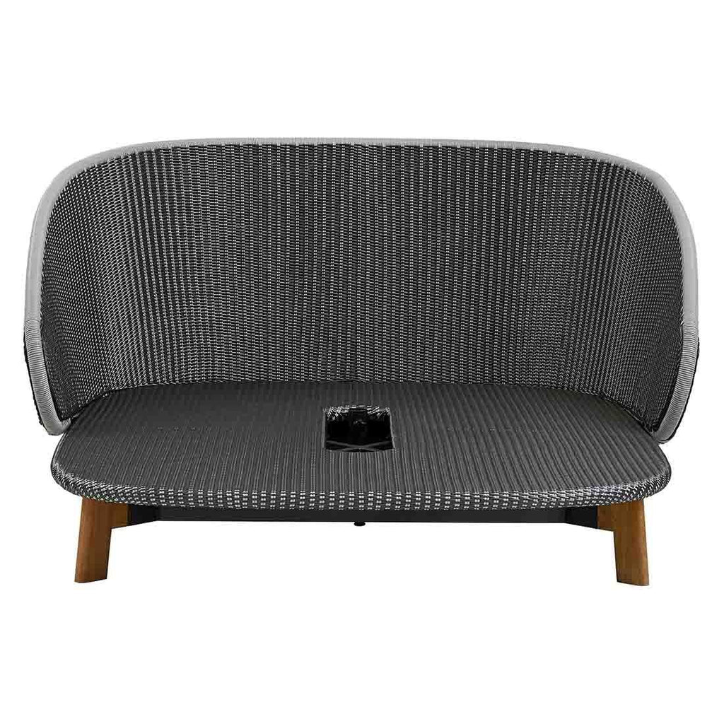 Daybed Peacock teak/aluminium/flettverk med bord - Cane-line