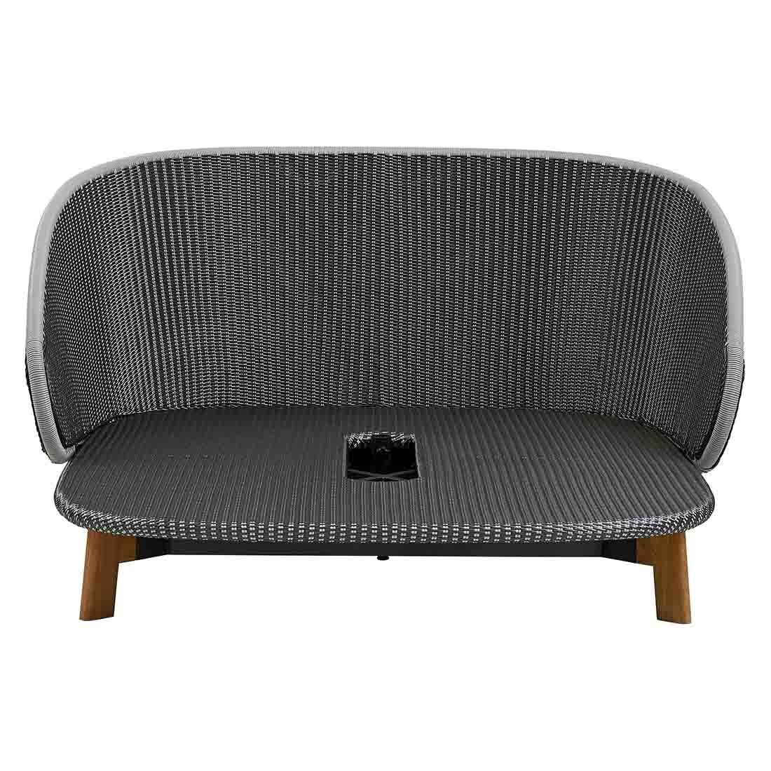 Daybed Peacock teak/aluminium/flettverk med bord - Cane-line