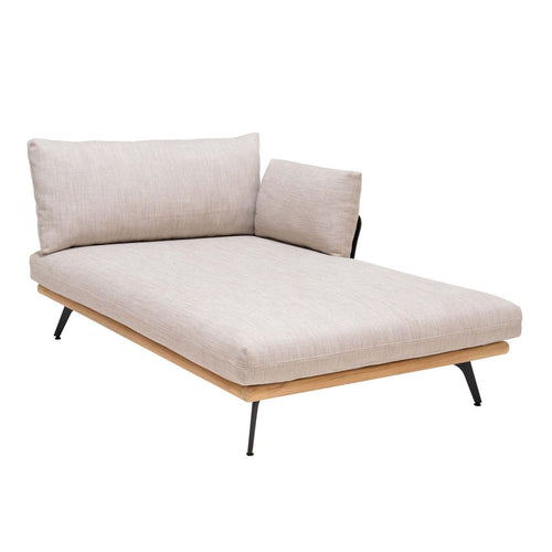 Daybed Pearl aluminium/teak 107x157 cm bakside