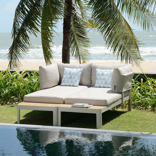 Daybed Portals aluminium olefin LifestyleGarden forfra