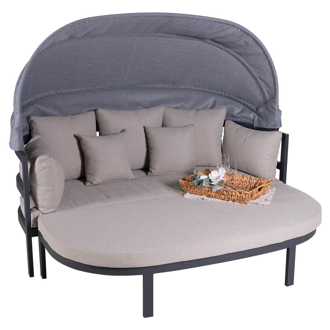 Daybed Romeo aluminium/polyester 178x152 cm - OUTLIV pute detalj
