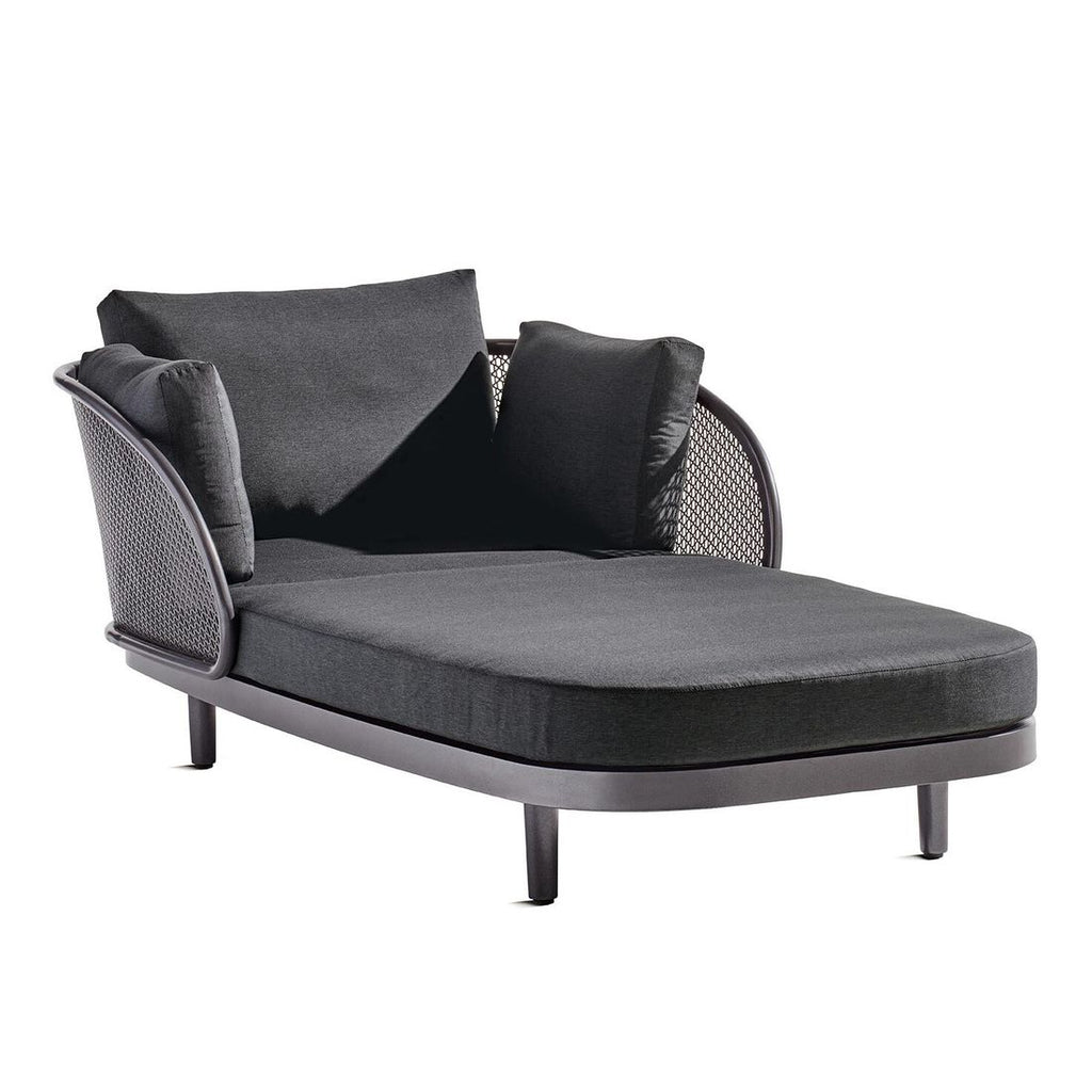 Daybed Samoa aluminium 117x210 cm justerbar rygg bakside