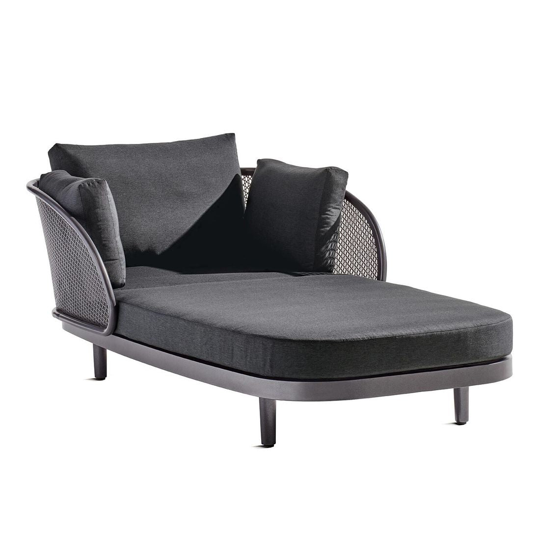 Daybed Samoa aluminium 117x210 cm justerbar rygg bakside