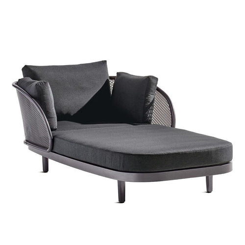 Daybed Samoa aluminium 117x210 cm justerbar rygg bakside