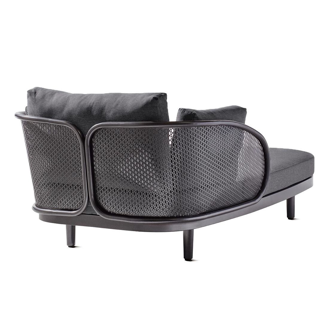 Sideprofil av Daybed Samoa aluminium 117x210 cm justerbar rygg