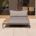 Daybed Topaz XL aluminium/olefin 130x158 cm forfra