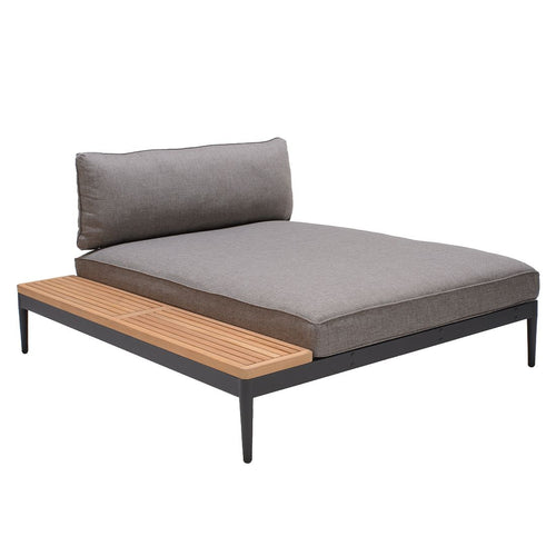 Daybed Topaz XL aluminium/olefin 130x158 cm bakside