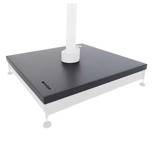 Dekkplate for parasollfot ramme 108x108 cm grå - Knirps forfra