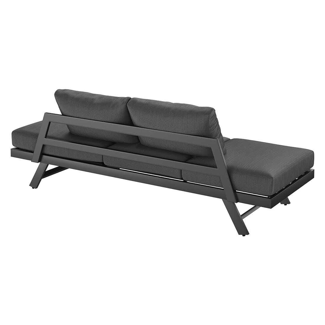 Hagesofa Atlanta aluminium olefin 210x73 cm detalj av ben