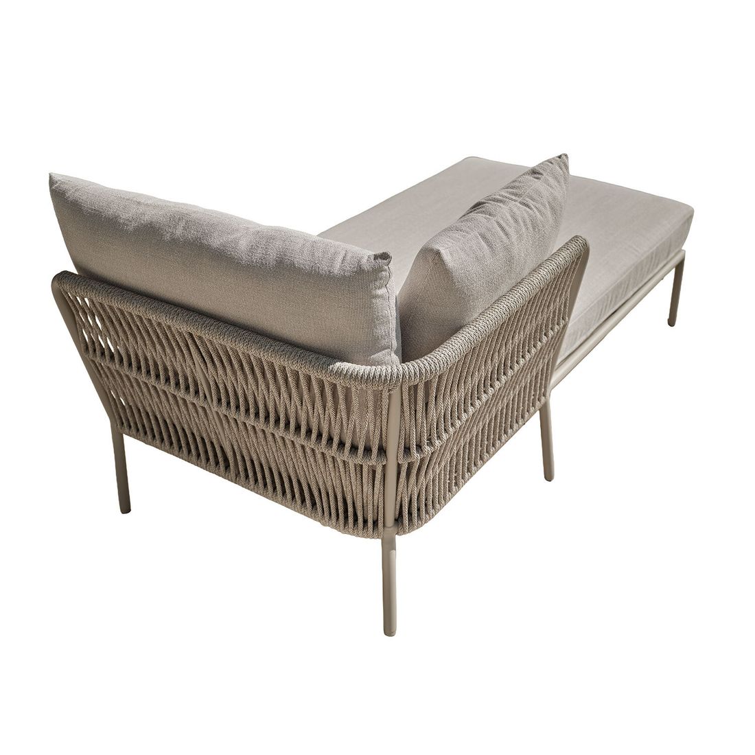 Detaljbilde av Rope flettverk på Chaiselongue lounge Romy