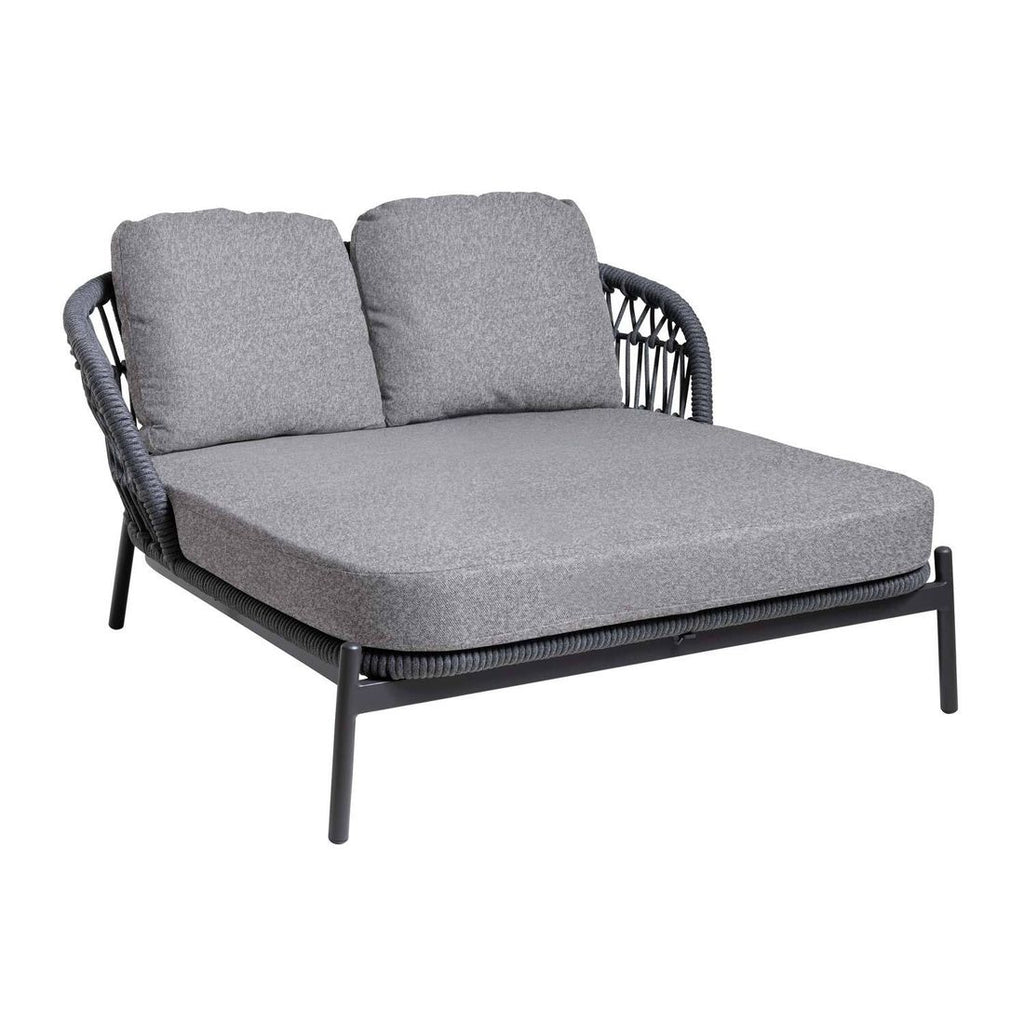 Dobbel solseng 7013 aluminium/tau 148x164 cm - Interliving bakside