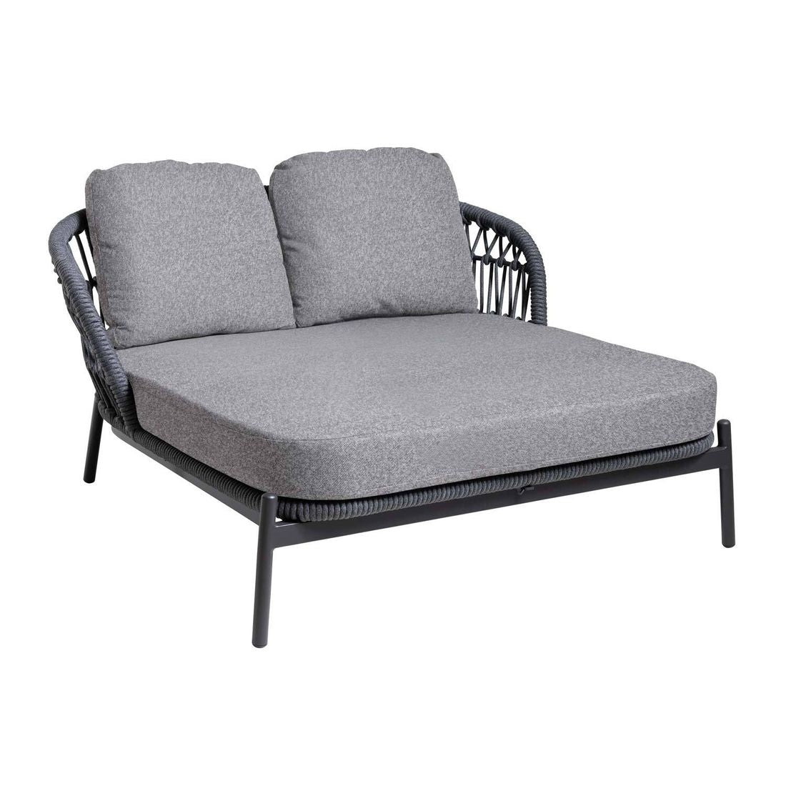 Dobbel solseng 7013 aluminium/tau 148x164 cm - Interliving bakside