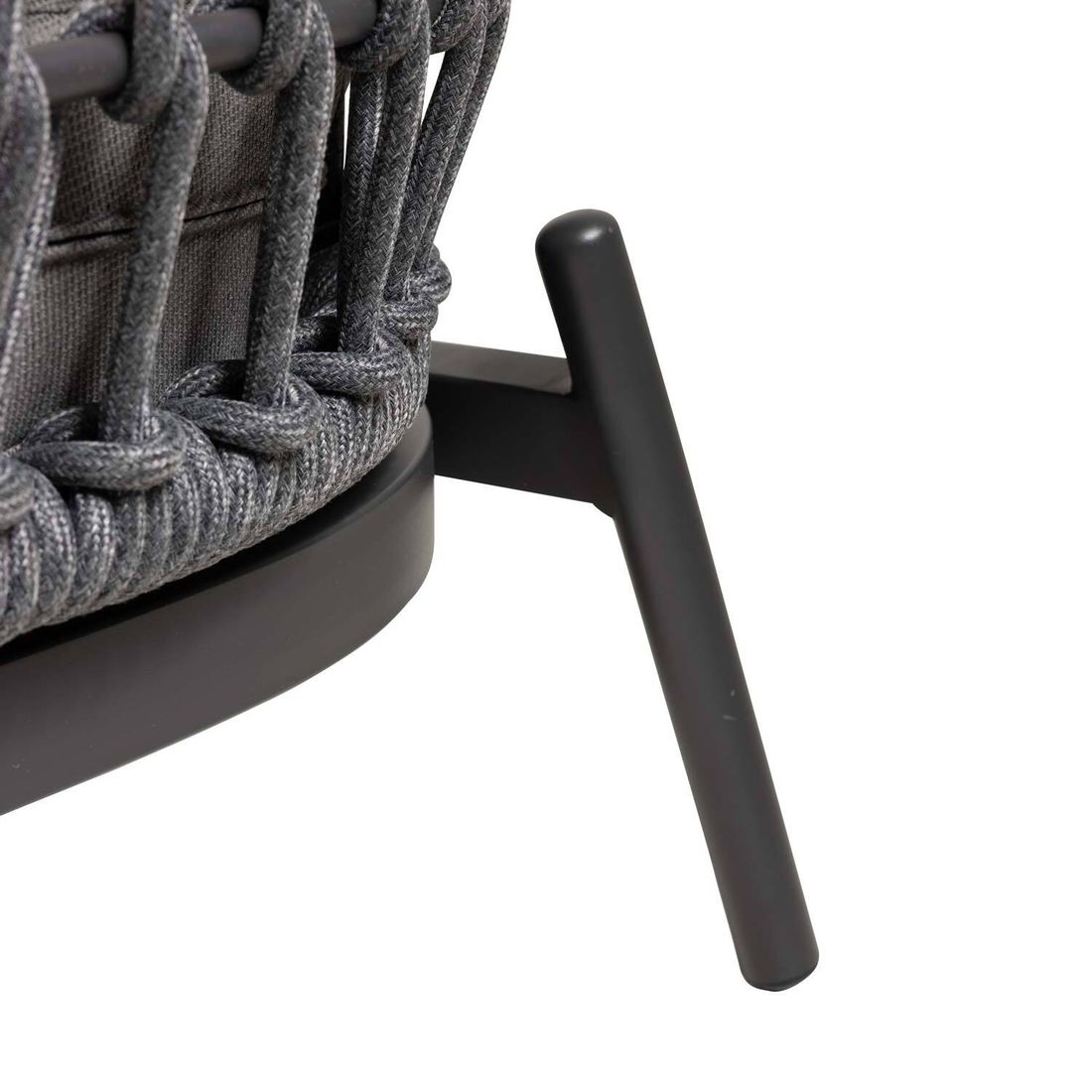 Dobbel solseng 7013 aluminium/tau 148x164 cm - Interliving sett fra siden