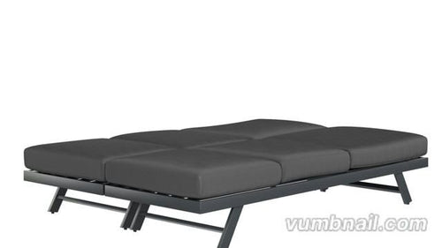 Dobbel solseng Atlanta aluminium/olefin 150x210 cm - OUTLIV forfra