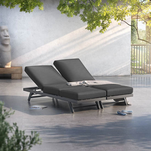 Dobbel solseng Atlanta aluminium/olefin 150x210 cm - OUTLIV bakside