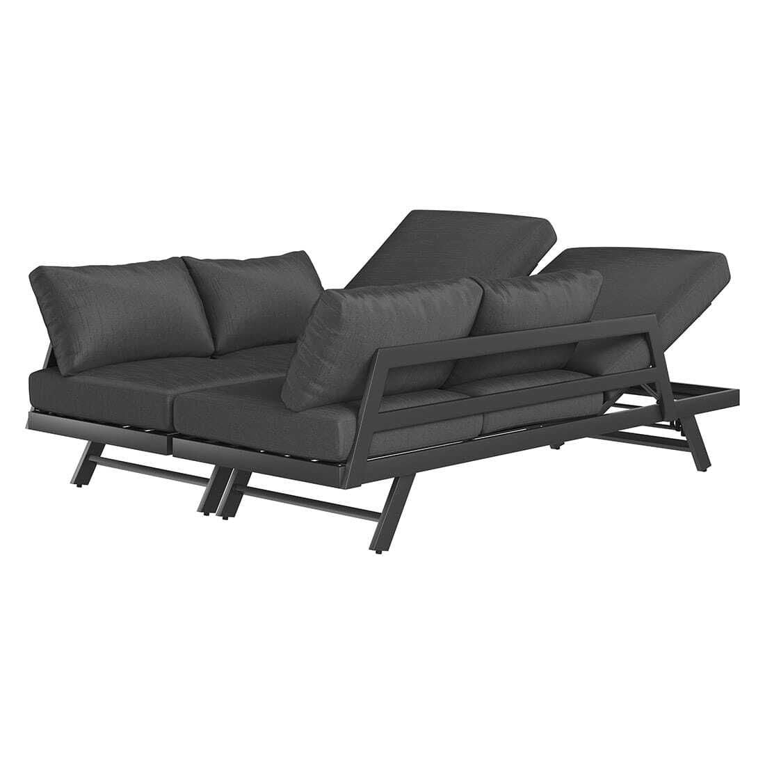 Dobbel solseng Atlanta aluminium/olefin 150x210 cm - OUTLIV nærbilde av ramme