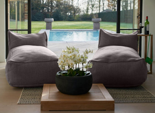 Dobbel solseng Dotty Cloud polypropylen 200x140 cm bakside