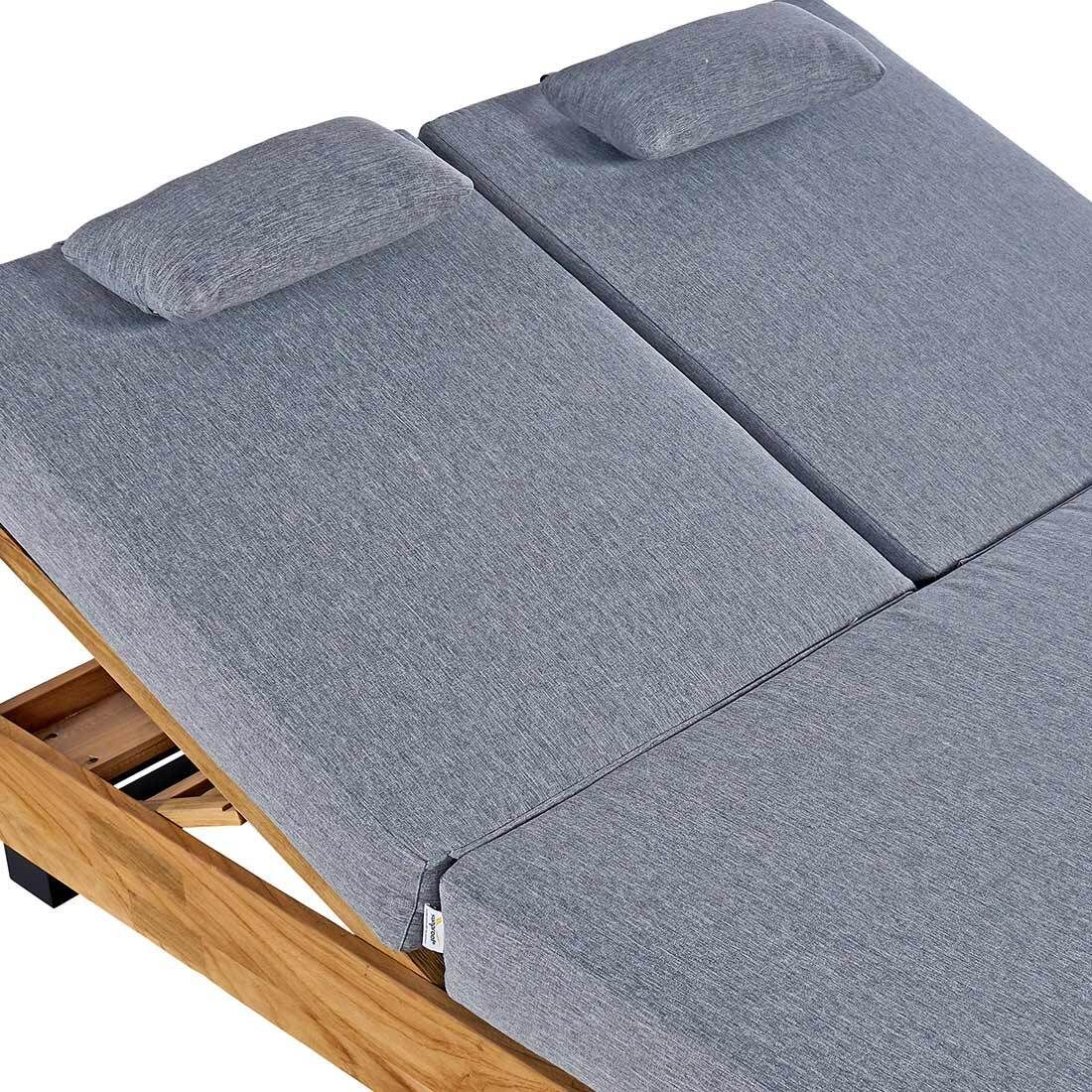 Dobbel solseng Madrid resirkulert teak/olefin sitteflate