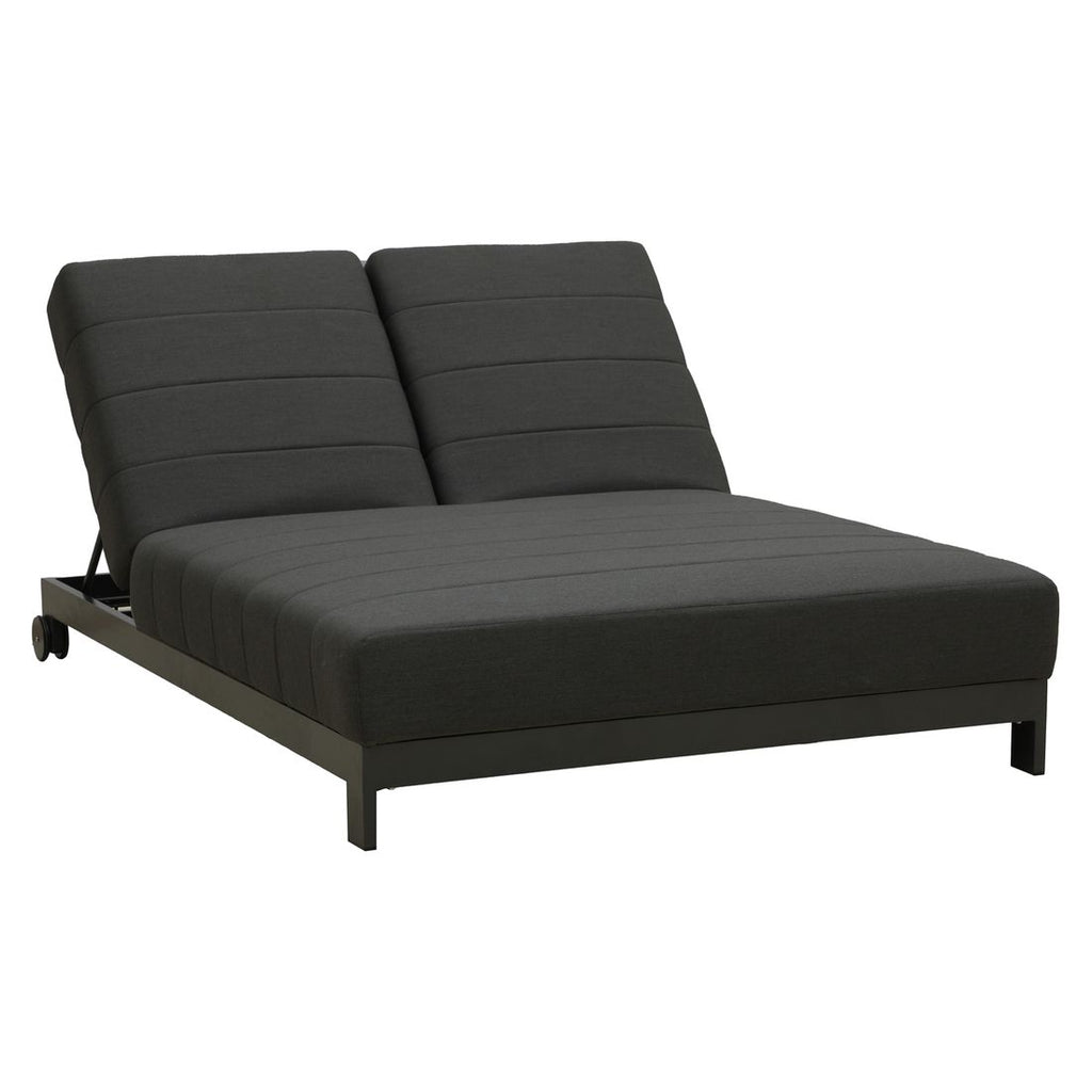 Dobbel solseng Miami justerbar aluminium/Sunbrella bakside