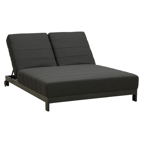Dobbel solseng Miami justerbar aluminium/Sunbrella bakside