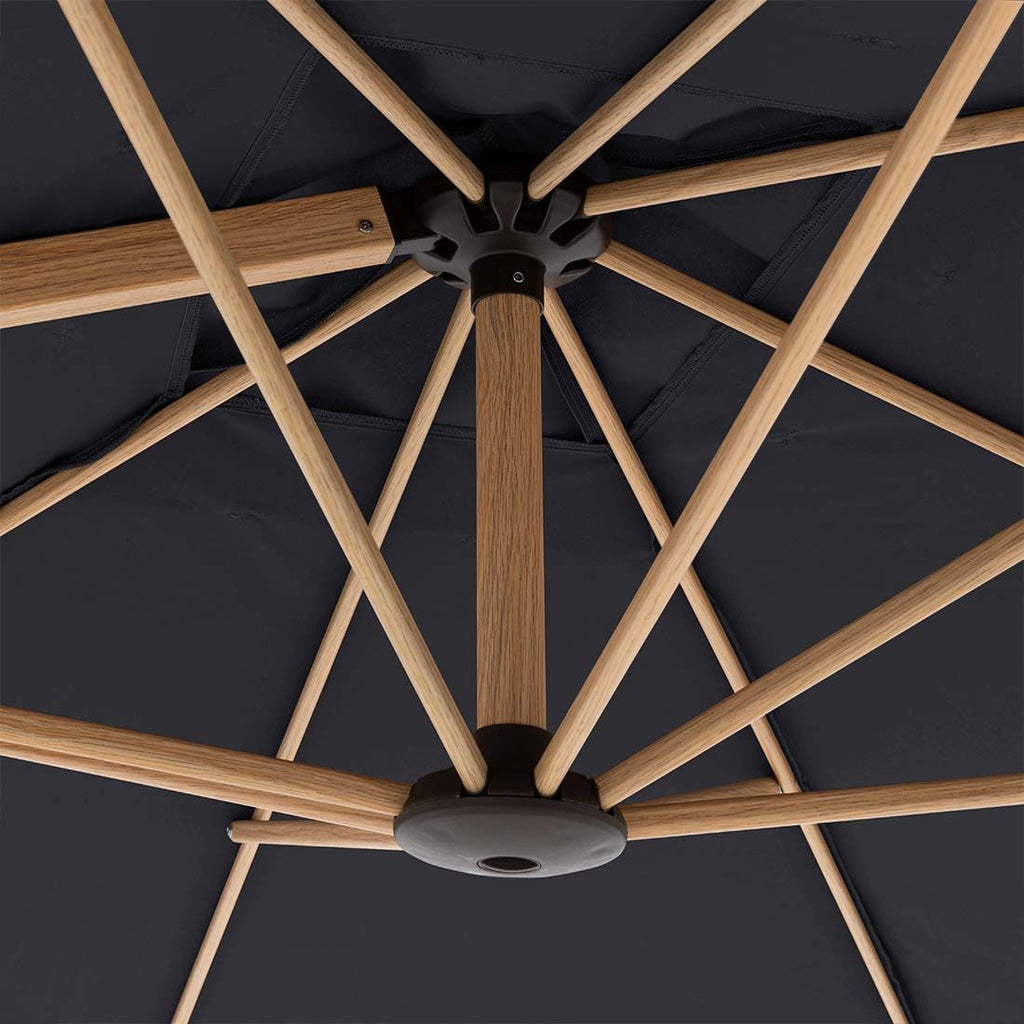 Fritthengende parasoll Alu-Wood Ultra 300x220cm aluminium - Doppler