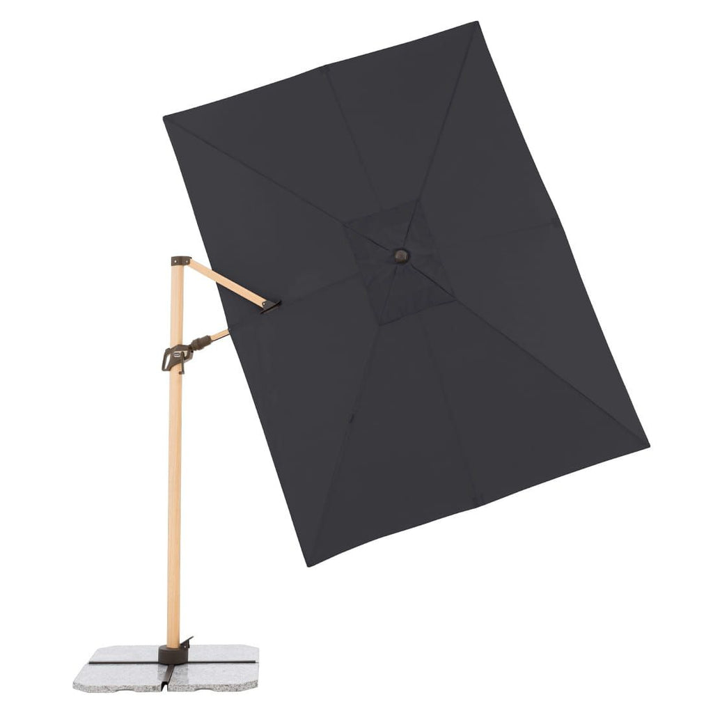 Fritthengende parasoll Alu-Wood Ultra 300x220cm aluminium - Doppler