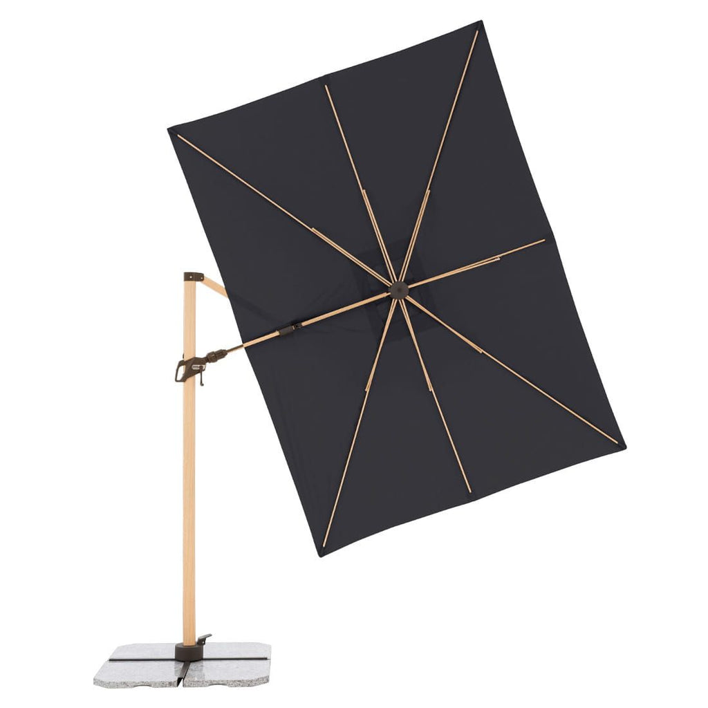 Fritthengende parasoll Alu-Wood Ultra 300x220cm aluminium - Doppler