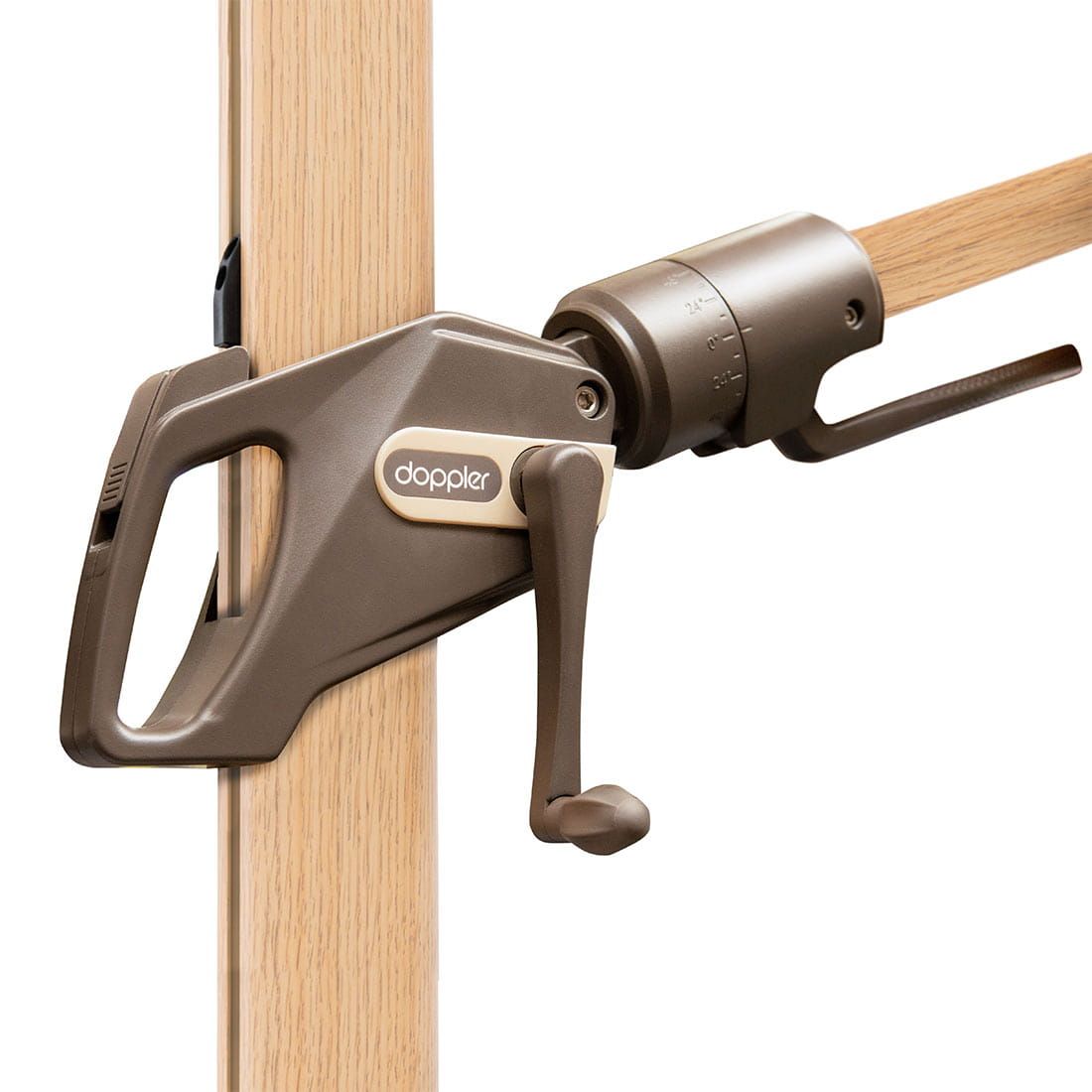 Fritthengende parasoll Alu-Wood Ultra 300x220cm aluminium - Doppler