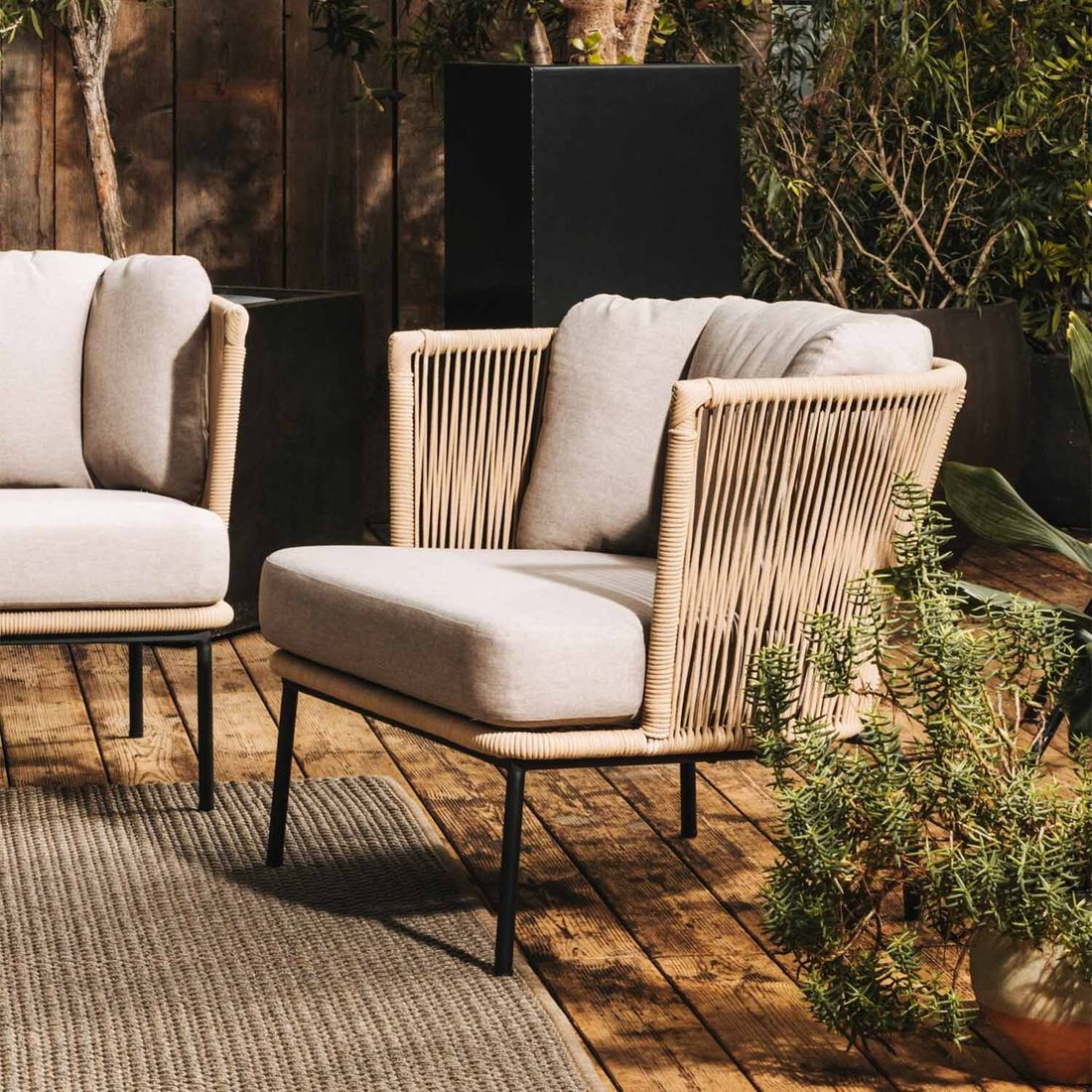Loungestol Touch stål/tau 80x75 cm - Cosmic Collection