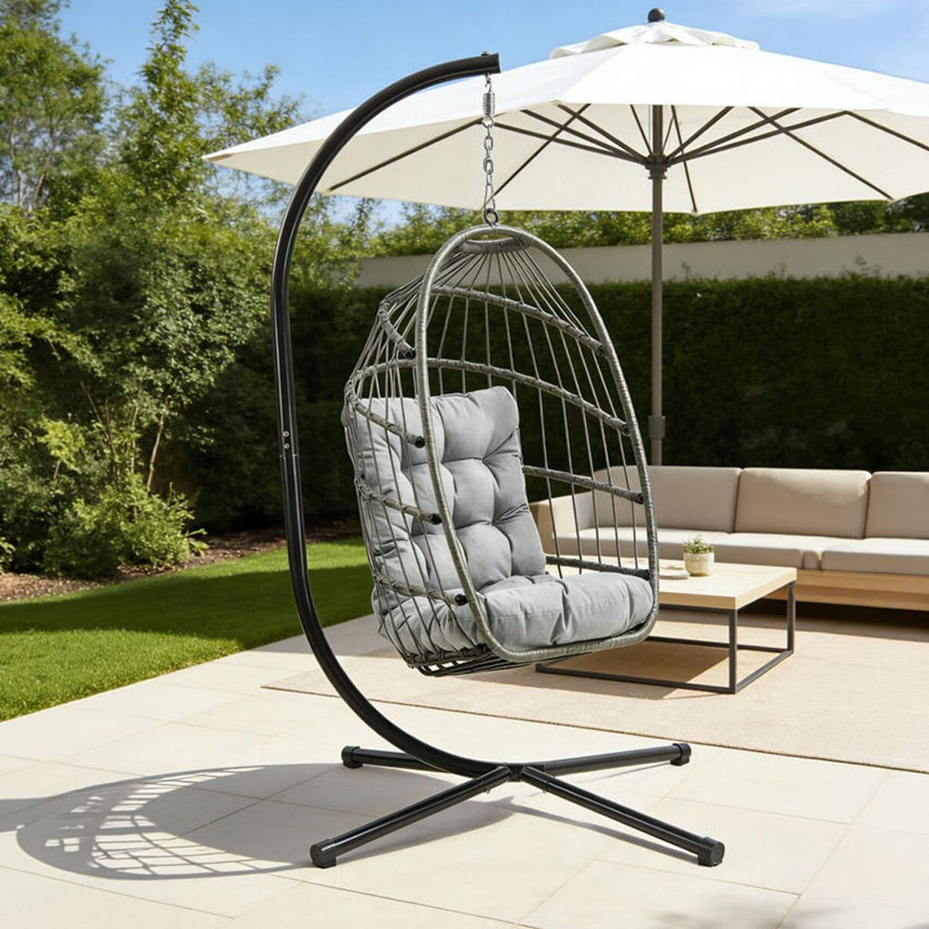 Hengestol Luna Swing jern/tau 99x99 cm - OUTLIV.