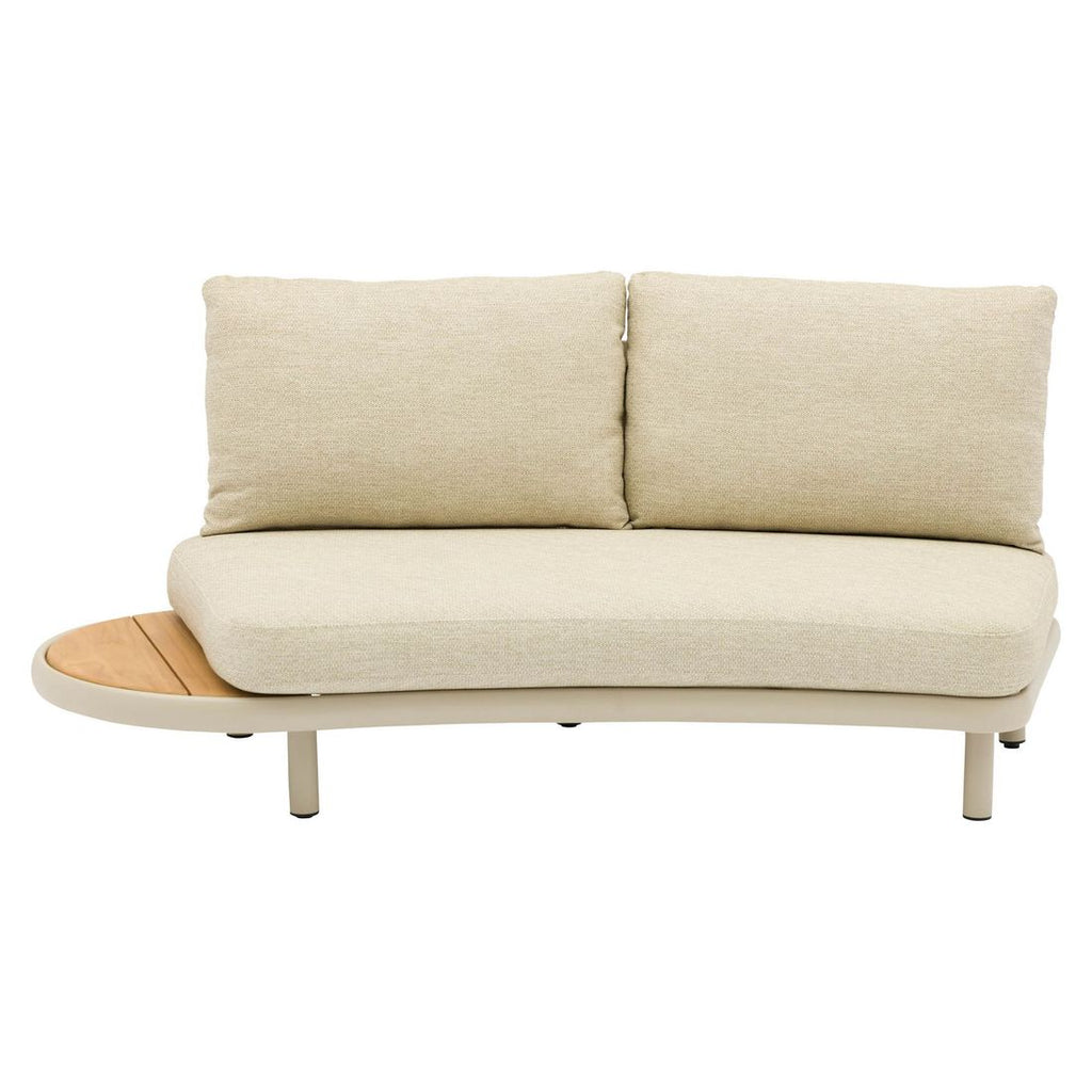 Loungesett Wave aluminium/teak med loungebord - Zebra