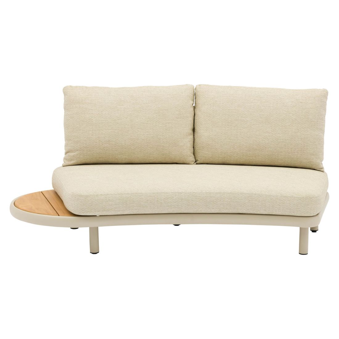 Loungesett Wave aluminium/teak med loungebord - Zebra