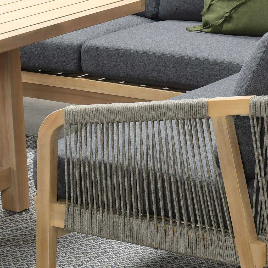 Spise-loungesett Santos akasie/tau 150x90 cm - Garden Impressions