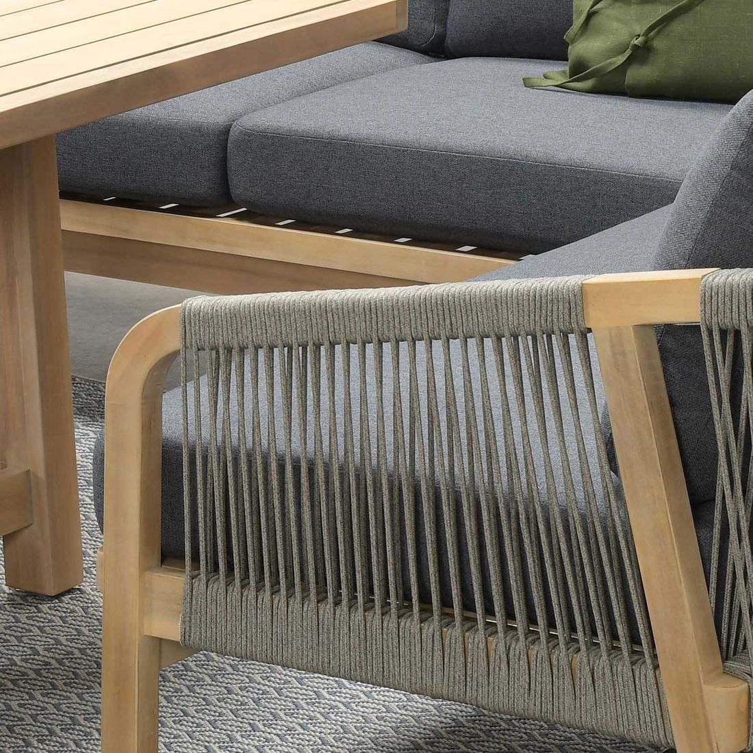 Spise-loungesett Santos akasie/tau 150x90 cm - Garden Impressions