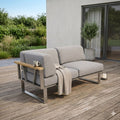 Endemodul Belvedere rustfritt stål/olefin 156x82 cm - Zebra forfra