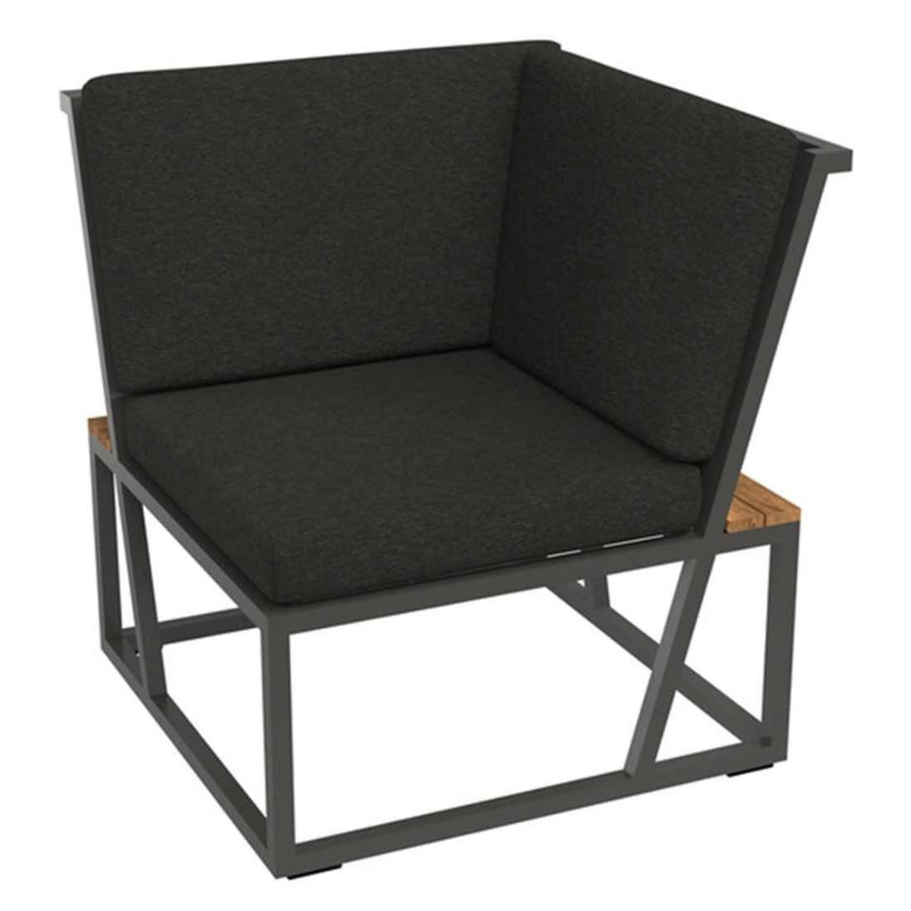 Montert Endemodul Havanna aluminium 73x73 cm antrasitt i hage