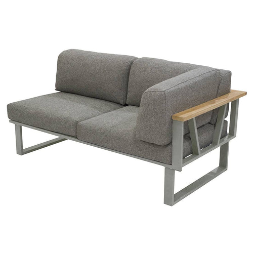 endemodul lounge belvedere rustfritt stål 156x82,5 cm bakside