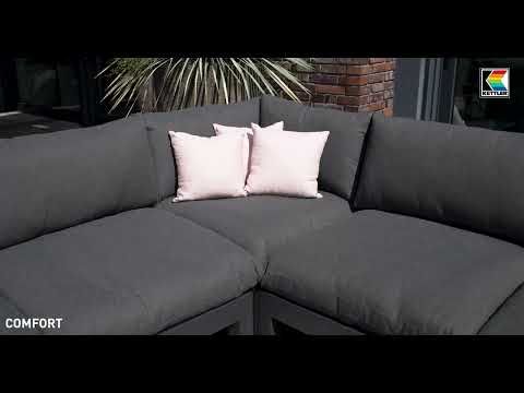 Endemodul lounge Comfort aluminium 82x90 cm Kettler forfra