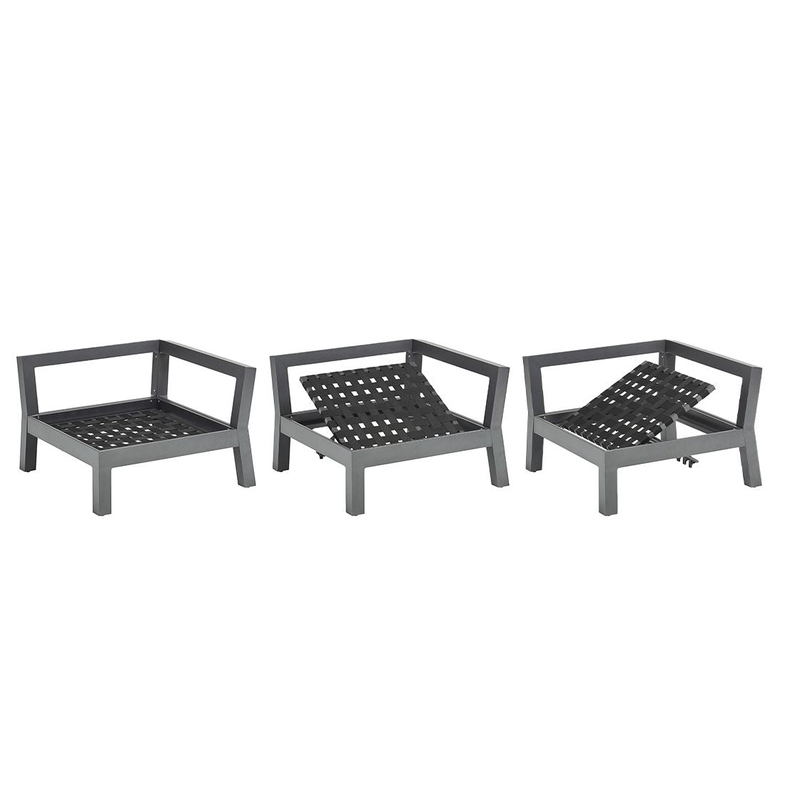 Endemodul lounge Comfort aluminium 82x90 cm Kettler nærbilde av ramme